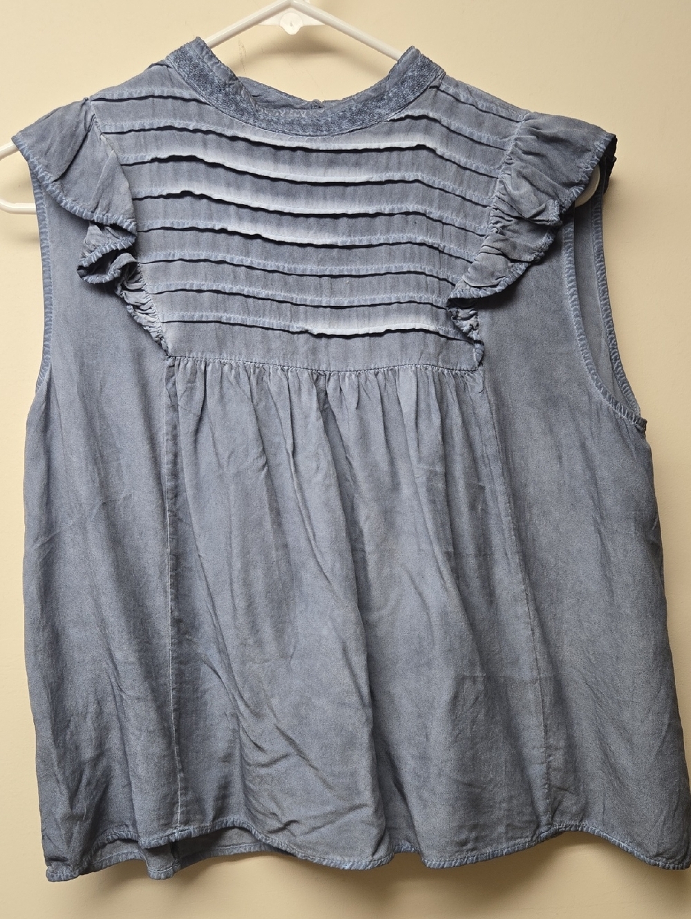 Blue B Size Small Ladies Babydoll Top
